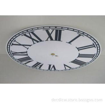 Round Silent Mechanical Wall Clock DIY Art Decorative Clock
